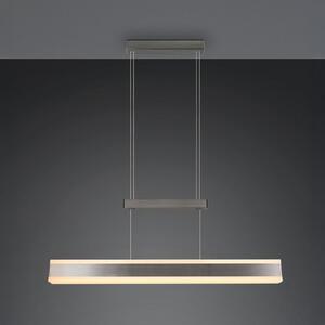 Trio Lighting LED viseča svetilka Arcola, nikljevo barva, 152 cm, CCT Touchdimmer, zatemnjen, Kovinska, Dnevna soba / jedilnica, Kovina, Sodobni