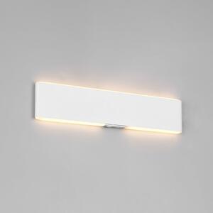 Trio Lighting LED-akumulatorska stenska svetilka Conchita, širina 32 cm, bela, kovina, CCT, zatemnjen, Bela, Dnevna soba / jedilnica, Kovina, Sodobni