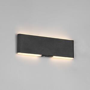 Trio Lighting LED-akumulatorska stenska svetilka Conchita, širina 22 cm, črna, kovina, zatemnjen, Črna, Dnevna soba / jedilnica, Kovina, Sodobni