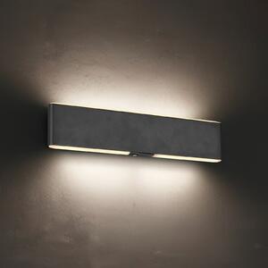 Trio Lighting LED-akumulatorska stenska svetilka Conchita, širina 32 cm, črna, kovinska, zatemnjen, Črna, Dnevna soba / jedilnica, Kovina, Sodobni