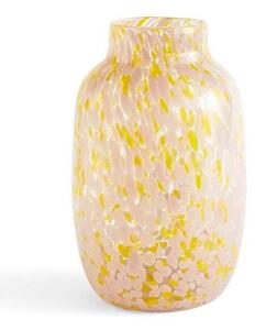 HAYHAY - Splash Vase Round Large Light Pink/Yellow Hay