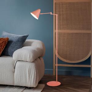 Trio Lighting Stojna svetilka Cosima, barva apricot, višina 126 cm, kovina, Oranžna, Dnevna soba / jedilnica, Kovina, Sodobni