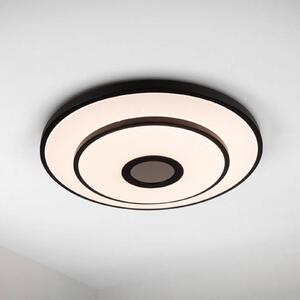 Näve LED stropna svetilka Genua, črna, železo, CCT, daljinski upravljalnik, zatemnjen, Črna, Dnevna soba / jedilnica, Kovina, Sodobni