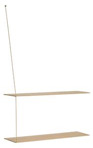 WoudWoud - Stedge Shelf Anniversary L80 White Oak/Brass Woud