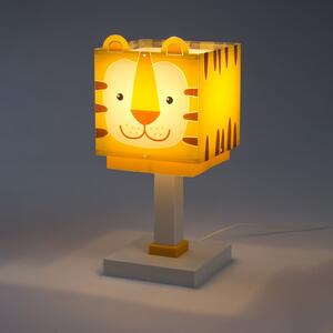 Dalber Otroška namizna svetilka Little Tiger, G4, širina 14 cm, Rumena, Otroška soba, Plastika