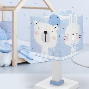 Dalber Otroška namizna svetilka Baby Jungle, modra, G4, širina 14 cm, Modra, Otroška soba, Plastika