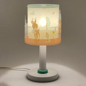 Dalber Otroška namizna svetilka Loving Deer, G4, Ø 15 cm, Roza / rosé, Otroška soba, Plastika