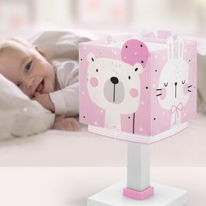 Dalber Otroška namizna svetilka Baby Jungle, roza, G4, širina 14 cm, Roza / rosé, Otroška soba, Plastika