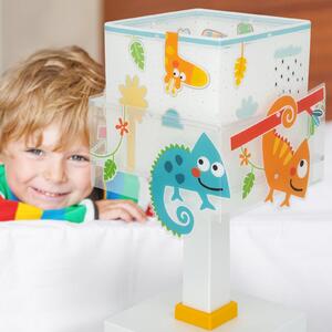 Dalber Otroška namizna svetilka Happy Jungle, G4, širina 14 cm, Bela, Otroška soba, Plastika