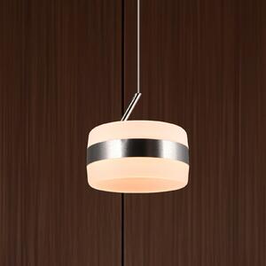 Trio Lighting LED viseča svetilka Dios, nikljeva barva, Ø 15 cm, kovina, CCT, zatemnjen, Kovinska, Dnevna soba / jedilnica, Kovina, Sodobni