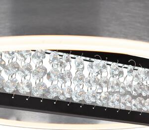 Näve LED viseča svetilka Yvaris, srebrna, CCT, daljinski upravljalnik, zatemnjen, Kovinska, Dnevna soba / jedilnica, Aluminij, Sodobni