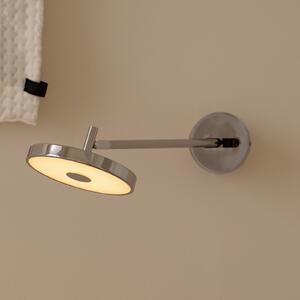 UMAGE LED stenska svetilka Asteria LONG HW, polirano jeklo, 45 cm, zatemnjen, Kovinska, Dnevna soba / jedilnica, Kovina, Dizajn, Stenska vtičnica spodaj