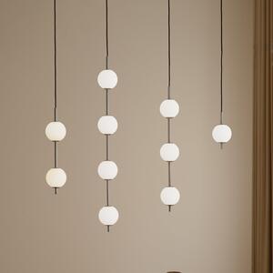UMAGE LED obesna svetilka Audrey, jeklena barva, 3-svetilna, Ø 12 cm, zatemnjen, Kovinska, Dnevna soba / jedilnica, Kovina, Dizajn, Globus