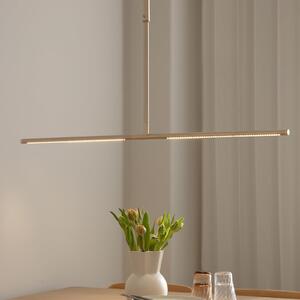 UMAGE LED viseča svetilka Omni, barva medenine Dolžina 107 cm 2-flg., zatemnjen, Zlata / medeninasta, Dnevna soba / jedilnica, Aluminij, Dizajn