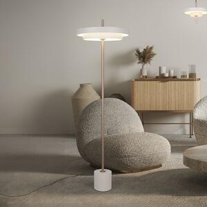 Trio Lighting LED stoječa svetilka Keaton, svetlo siva, višina 138 cm, kovina, CCT, zatemnjen, Siva, Dnevna soba / jedilnica, Kovina