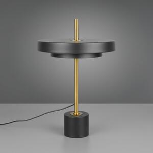 Trio Lighting LED namizna svetilka Keaton, črna/zlata, višina 45 cm, CCT, zatemnjen, Črna, Dnevna soba / jedilnica, Kovina