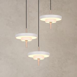 Trio Lighting LED viseča svetilka Keaton, svetlo siva, Ø 45 cm, kovina, CCT 3-flg., zatemnjen, Siva, Dnevna soba / jedilnica, Kovina