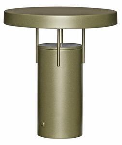 Hübsch HÜBSCH LED-akumulatorska namizna svetilka BringMe temno zelena metalik, 28 cm, zatemnjen, Zelena, Kovina, Sodobni