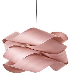 LZF LAMPS viseča svetilka Link, svetlo roza/nikljevo, Ø 46 cm, les, zatemnjen, Roza / rosé, Dnevna soba / jedilnica, Les, Dizajn
