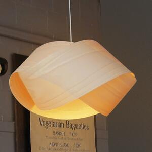 LZF LAMPS viseča svetilka Nut, barva bukev/nikelj, dolžina 42 cm, les, zatemnjen, Les, Dnevna soba / jedilnica, Les, Dizajn