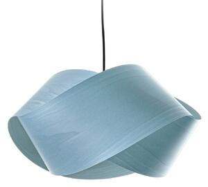 LZF LAMPS viseča svetilka Nut, svetlo modra/nikljevo barva, dolžina 42 cm les, zatemnjen, Modra, Dnevna soba / jedilnica, Les, Dizajn