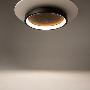 Maytoni LED stropna svetilka Orign, Ø 41 cm, črna, kovina/kamen, Črna, Dnevna soba / jedilnica, Kovina, Sodobni