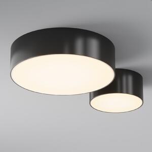 Maytoni LED zunanja stropna svetilka Zon, črna, Ø 12 cm, 3.000 K kovina, Črna, Aluminij, Sodobni