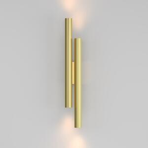 Maytoni LED stenska svetilka Calipso, medenina, višina 49 cm, kovina, 4-svetilna., Zlata / medeninasta, Dnevna soba / jedilnica, Aluminij, Sodobni