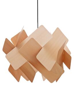 LZF LAMPS viseča svetilka Escape, bukovina/nikljevo barva, Ø 30 cm, les, zatemnjen, Les, Dnevna soba / jedilnica, Les, Dizajn