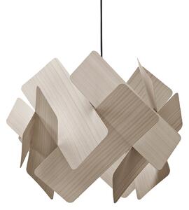 LZF LAMPS viseča svetilka Escape, siva/nikljevo barva, Ø 30 cm, les, zatemnjen, Siva, Dnevna soba / jedilnica, Les, Dizajn