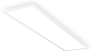 Briloner LED-panel Simple A, bel, 100 x 25 cm, kovina, 4.000 K, Bela, Študija / pisarna, Kovina