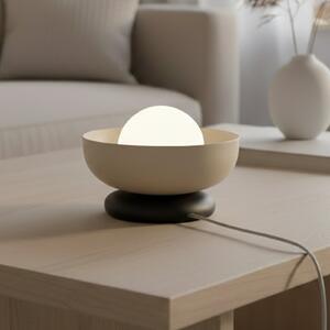 EMIBIG LIGHTING Namizna svetilka Ozzy LN1, bež, jeklo/steklo, višina 13 cm, G9, Bež, Dnevna soba / jedilnica, Kovina, Sodobni