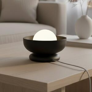 EMIBIG LIGHTING Namizna svetilka Ozzy LN1, črna, jeklo/steklo, višina 13 cm, G9, Črna, Dnevna soba / jedilnica, Kovina, Sodobni