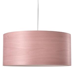 LZF LAMPS LED viseča svetilka Gea, svetlo roza, Ø 42 cm, les, zatemnjen, Roza / rosé, Dnevna soba / jedilnica, Les, Dizajn