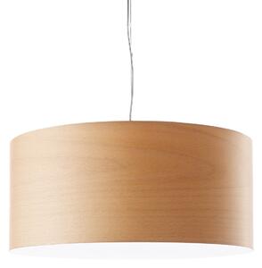 LZF LAMPS LED viseča svetilka Gea, barva bukve, Ø 42 cm, les, zatemnjen, Les, Dnevna soba / jedilnica, Les, Dizajn