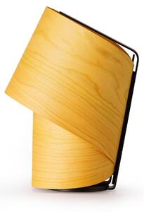 LZF LAMPS namizna svetilka Tiny, rumena, višina 22 cm, lesni furnir, Rumena, Dnevna soba / jedilnica, Les, Dizajn