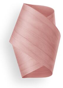 LZF LAMPS stenska svetilka Orbit, svetlo roza, širina 19 cm, les, zatemnjen, Roza / rosé, Dnevna soba / jedilnica, Les, Dizajn