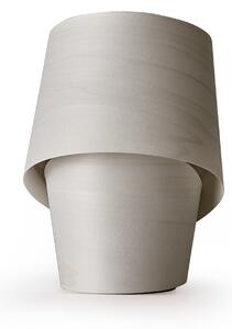 LZF LAMPS namizna svetilka Tiny, siva, višina 22 cm, leseni furnir, Siva, Dnevna soba / jedilnica, Les, Dizajn