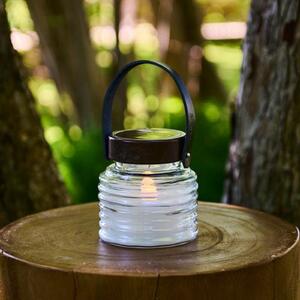 Sirius LED-solarna svetilka Aston Jar, višina 12 cm, črna/rjava, IP44, Prozorna, Steklo