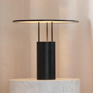 Piet Hein LED namizna svetilka Tempel280, črna, višina 24,5 cm, zatemnjen, Črna, spalnica, Aluminij, Dizajn