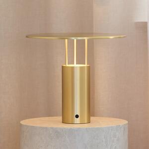 Piet Hein LED namizna svetilka Tempel280, medenina, višina 24,5 cm, zatemnjen, Zlata / medeninasta, spalnica, Aluminij, Dizajn
