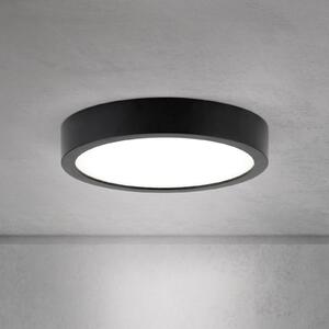 ORION LED stropna svetilka Disc, črna Ø 14 cm, CCT kovina/plastika, zatemnjen, Črna, Dnevna soba / jedilnica, Aluminij, Sodobni