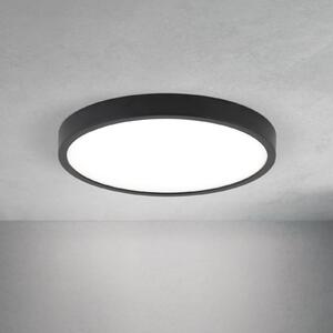 ORION LED stropna svetilka Disc, črna Ø 24 cm, CCT kovina/plastika, zatemnjen, Črna, Dnevna soba / jedilnica, Aluminij, Sodobni