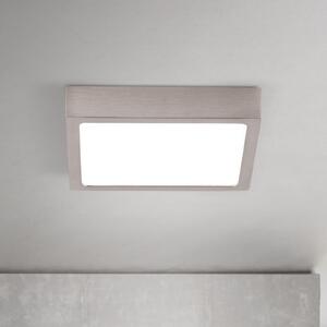 ORION LED stropna svetilka Disc, nikljevo satinirana, dolžina 14 cm CCT, zatemnjen, Kovinska, Dnevna soba / jedilnica, Aluminij, Sodobni