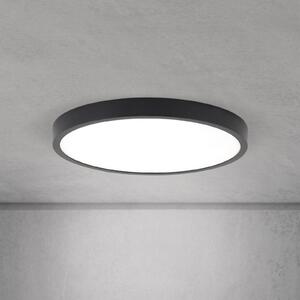 ORION LED stropna svetilka Disc, črna Ø 28 cm, CCT kovina/plastika, zatemnjen, Črna, Dnevna soba / jedilnica, Aluminij, Sodobni