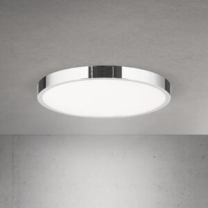 ORION LED stropna svetilka Disc, krom barva, Ø 28 cm, CCT, kovina, zatemnjen, Kovinska, Dnevna soba / jedilnica, Aluminij, Sodobni