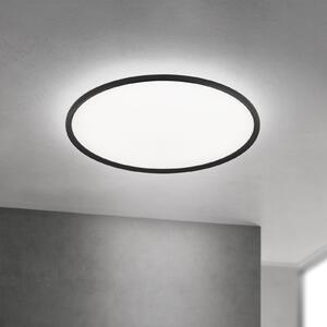 ORION LED stropna svetilka Kant, Ø 80 cm črna, CCT kovina/plastika, zatemnjen, Črna, Dnevna soba / jedilnica, Aluminij, Sodobni