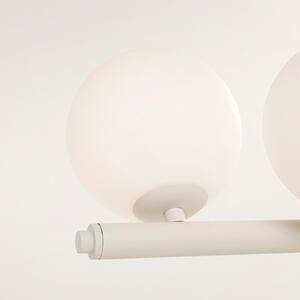 KARE Kare viseča svetilka Scala Balls, siva, 150 cm, G9, zatemnjen, Bež, Dnevna soba / jedilnica, Steklo, Dizajn