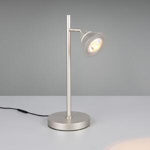 Trio Lighting LED namizna svetilka Romeo, višina 40 cm, nikljevo barva, kovina, CCT, zatemnjen, Kovinska, Dnevna soba / jedilnica, Kovina, Sodobni