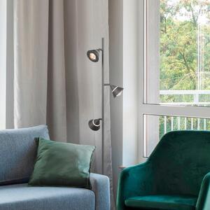 Trio Lighting LED-stojna svetilka Romeo, višina 150 cm, črna, kovina, 3-slojna., zatemnjen, Črna, Dnevna soba / jedilnica, Kovina, Sodobni